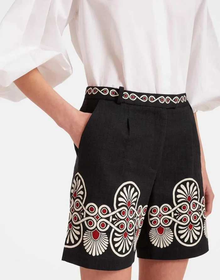 Boyfriend Shorts Medallion Place Black Women La Double J Shorts and Pants Boyfriend Shorts Medallion Place Black Women La Double J Shorts and Pants