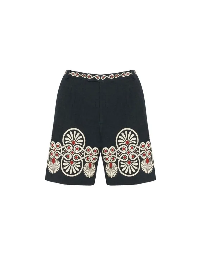 Boyfriend Shorts Medallion Place Black Women La Double J Shorts and Pants Boyfriend Shorts Medallion Place Black Women La Double J Shorts and Pants
