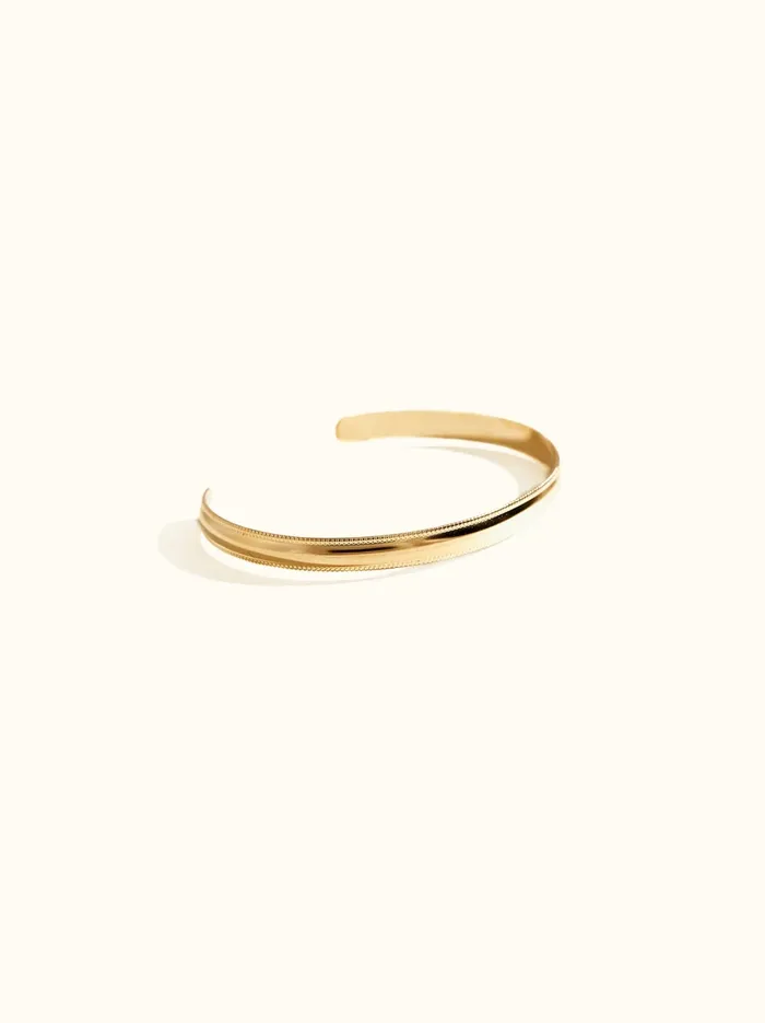 Bracelets Women Able Column Cuff Bracelet 14k Goldfilled