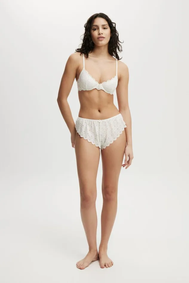 Broderie Underwire Bra French Vanilla Women Cotton On Bras