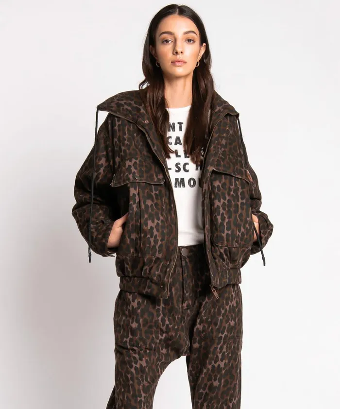 BRONZE LEOPARD PUFFA JACKET Women One Teaspoon Jackets