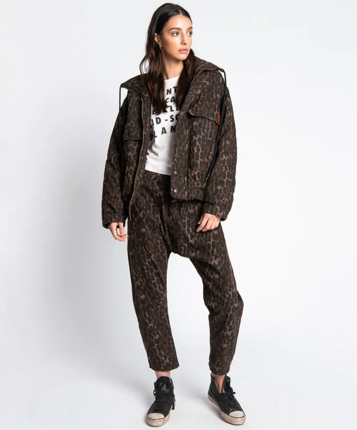 BRONZE LEOPARD PUFFA JACKET Women One Teaspoon Jackets BRONZE LEOPARD PUFFA JACKET Women One Teaspoon Jackets