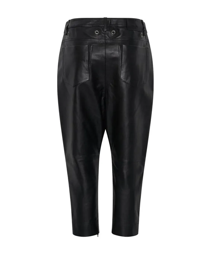 BROOKLYN CROPPED LEATHER BOYFRIEND PANT Women One Teaspoon Bottoms BROOKLYN CROPPED LEATHER BOYFRIEND PANT Women One Teaspoon Bottoms