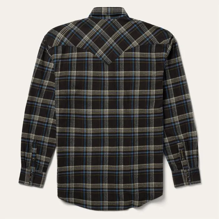 Brown Plaid Flannel Western Shirt Brown Men Stetson Western Shirts