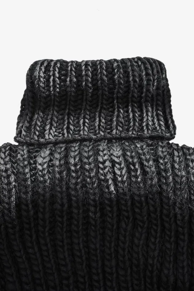 Bulky Wax Sweater Black Women MISBHV Knitwear