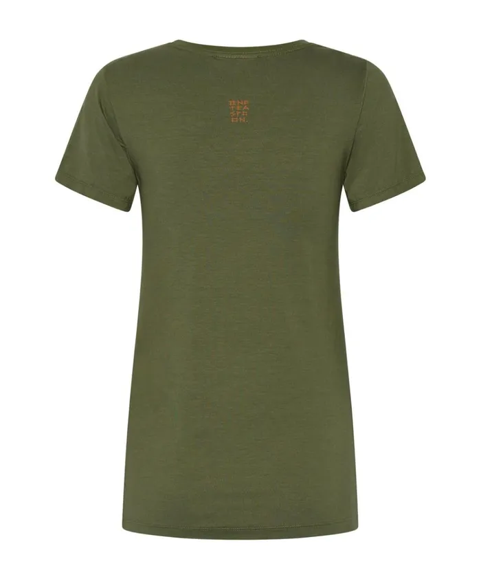 BURNT OLIVE LOGO FITTED TEE Women One Teaspoon Tees and Tanks BURNT OLIVE LOGO FITTED TEE Women One Teaspoon Tees and Tanks