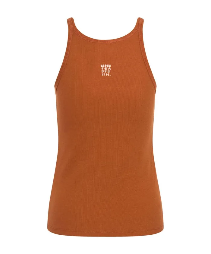 BURNT ORANGE RIBBED TANK TOP Women One Teaspoon Tees and Tanks BURNT ORANGE RIBBED TANK TOP Women One Teaspoon Tees and Tanks