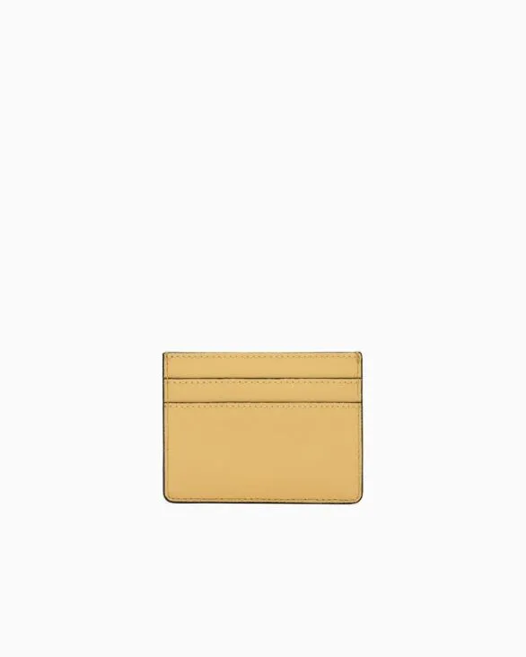 Card Holder With Logo Yellow Women Armani Wallets And Small Leather Goods Card Holder With Logo Yellow Women Armani Wallets And Small Leather Goods