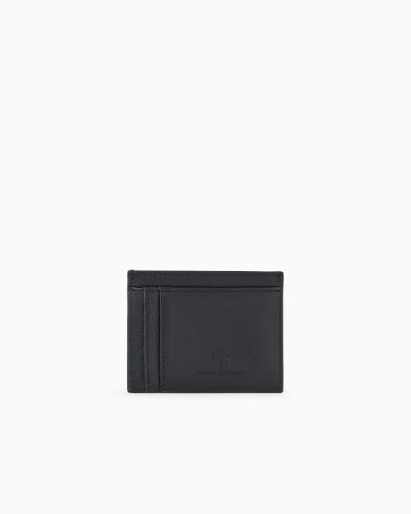 Card Holder With Monogram And Stripes Black Men Armani Wallets And Small Leather Goods Card Holder With Monogram And Stripes Black Men Armani Wallets And Small Leather Goods