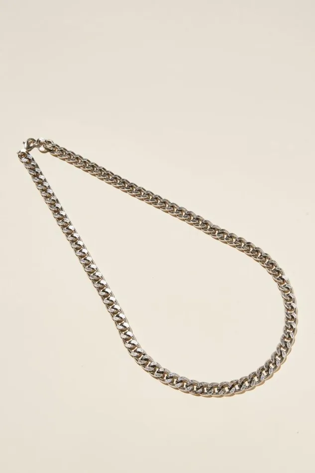 Chain Necklace Chainburnished Silver Men Cotton On Jewelry