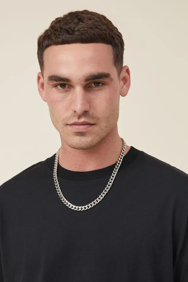 Chain Necklace Chainburnished Silver Men Cotton On Jewelry Chain Necklace Chainburnished Silver Men Cotton On Jewelry