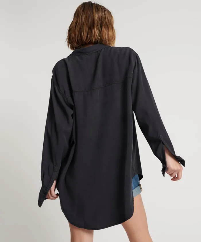 CHARCOAL CUT OFF ORIGINAL LIBERTY SHIRT Women One Teaspoon Shirts