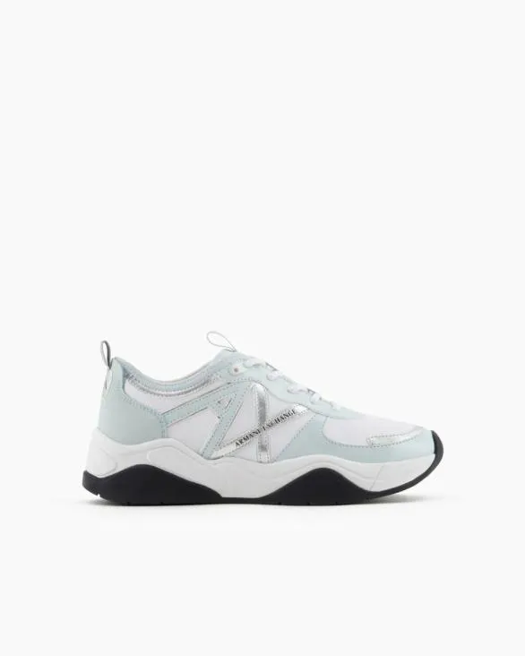 Chunky Sneakers With Logo Lightblue Women Armani Sneakers