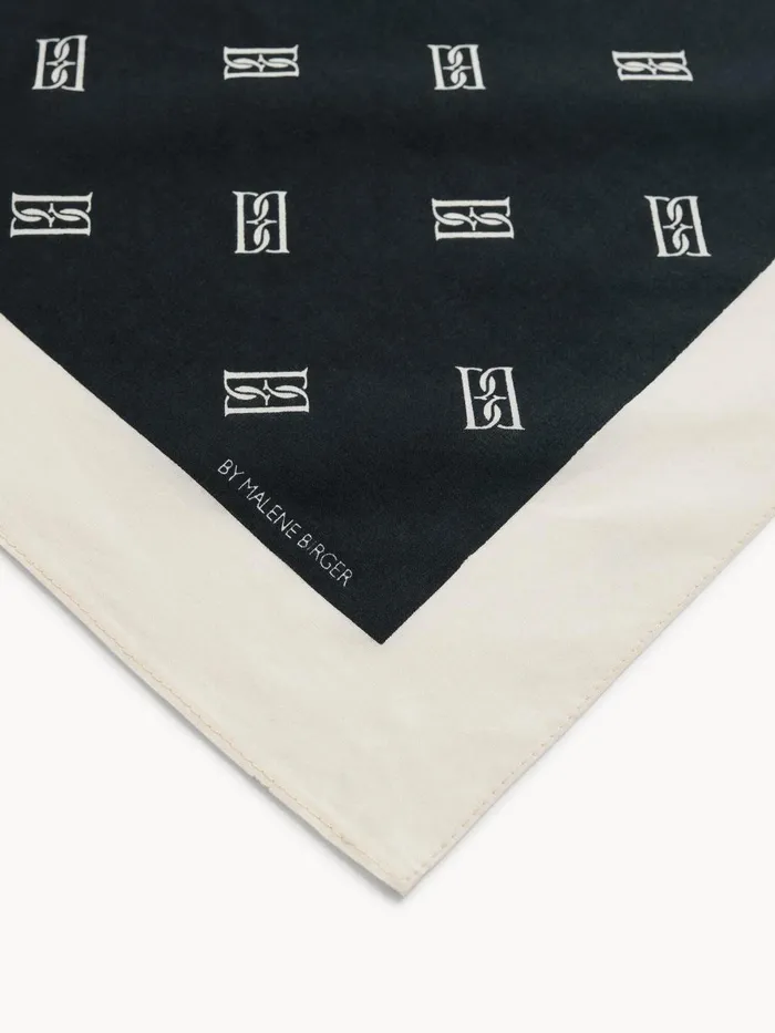 Cialos Cotton Scarf Black Women By Malene Birger Scarves