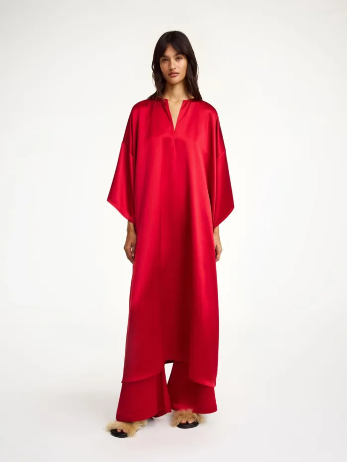 Cicine Midi Dress Dark Chilli Women By Malene Birger Dresses