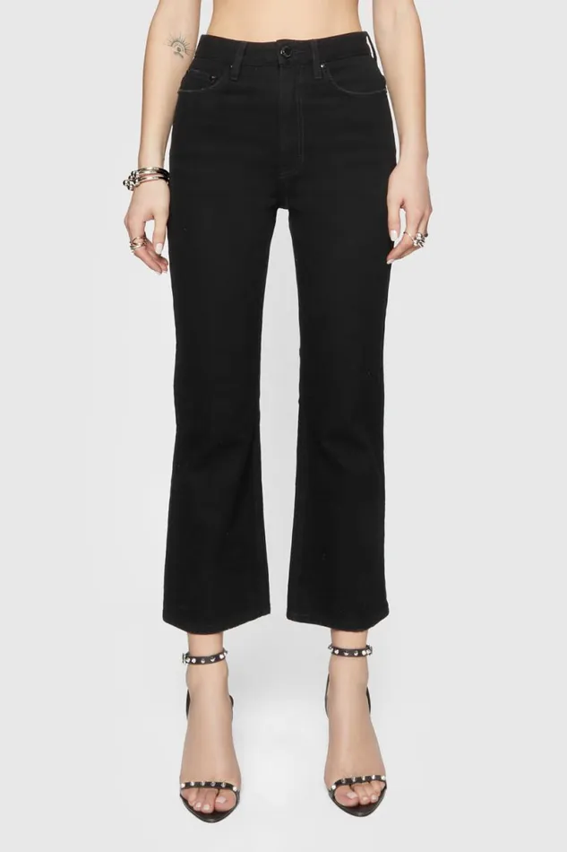 Clothing Bottoms Rebecca Minkoff Hudson Cropped Kick Flare True Black