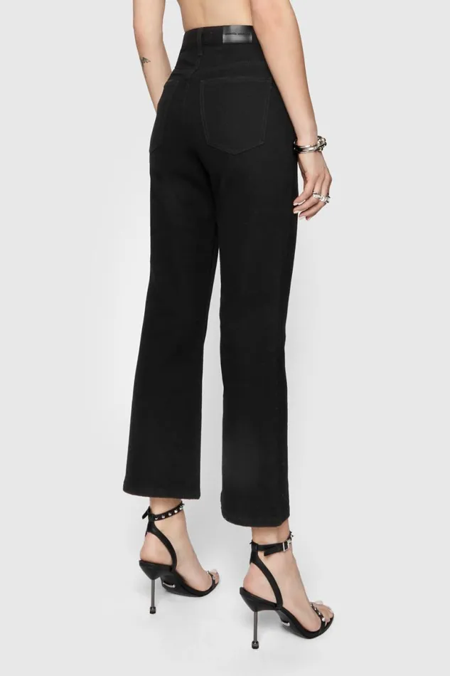 Clothing Bottoms Rebecca Minkoff Hudson Cropped Kick Flare True Black