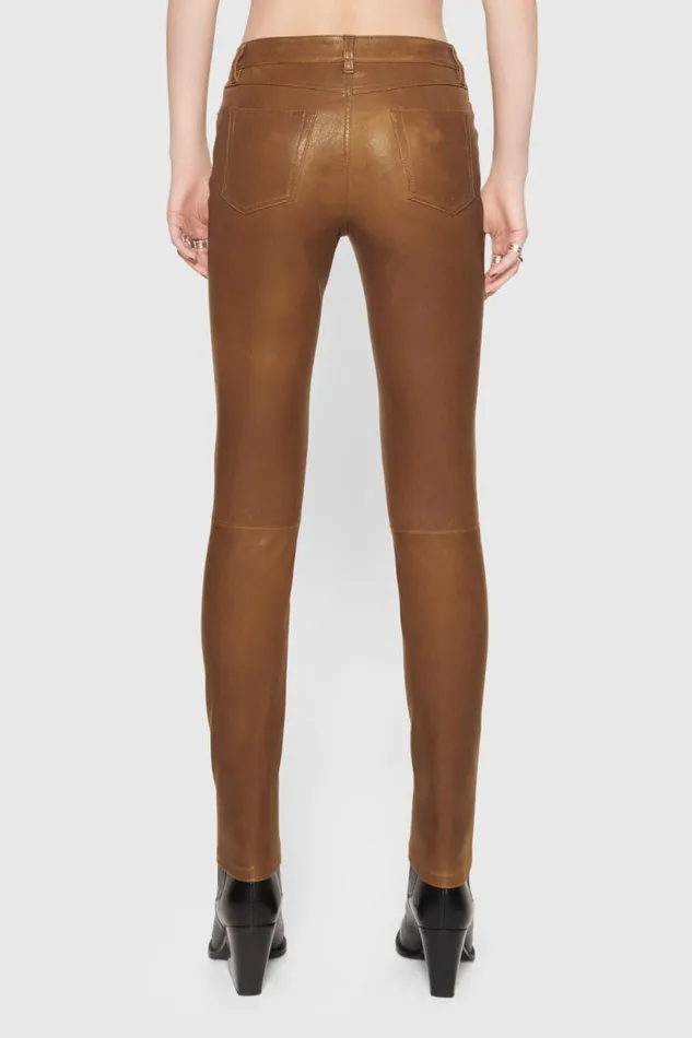 Clothing Bottoms Rebecca Minkoff Ziggy Leather Pant Rocher