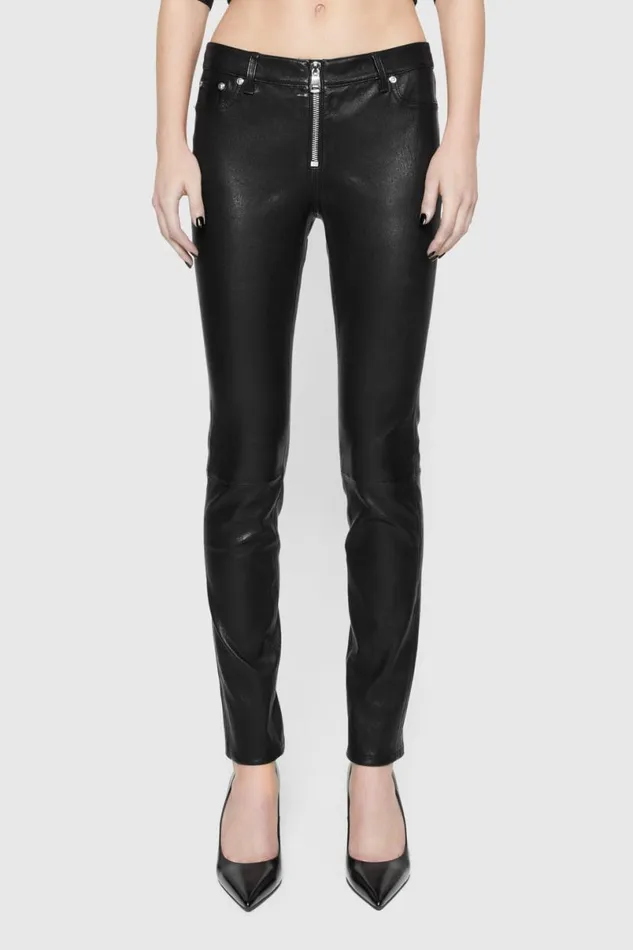 Clothing Bottoms Rebecca Minkoff Ziggy Leather Pant True Black