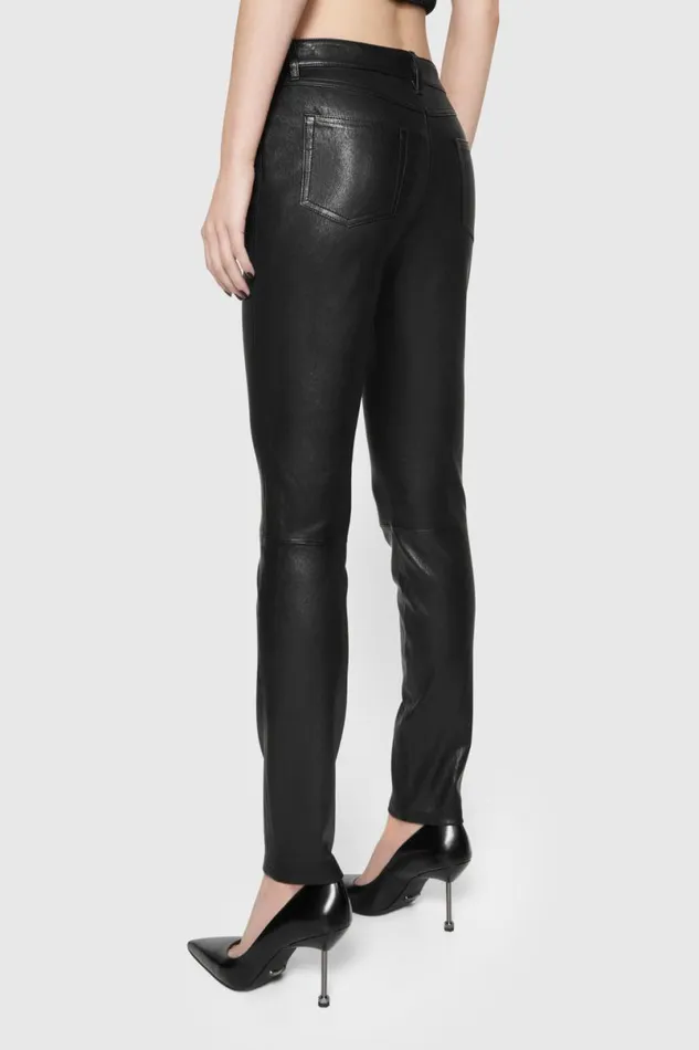 Clothing Bottoms Rebecca Minkoff Ziggy Leather Pant True Black