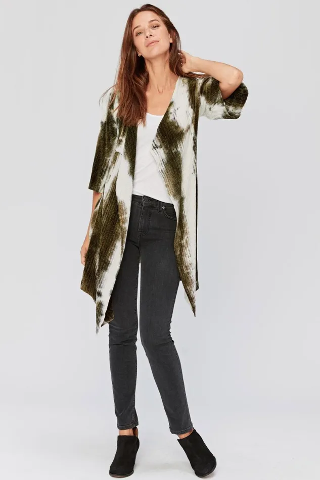 Clothing CoverUps XCVI DownHome Cardigan Cygnus Wash Moss