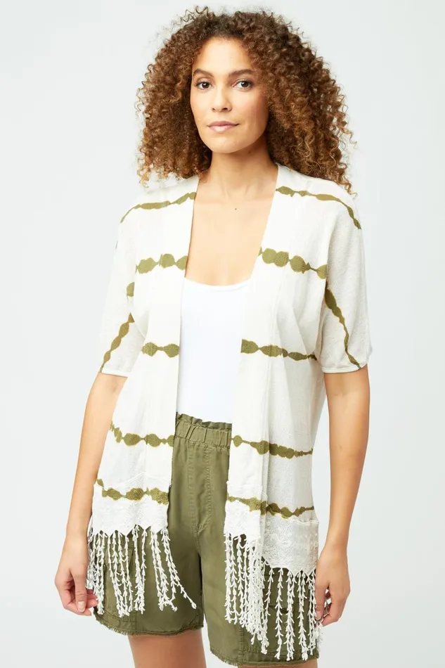 Clothing CoverUps XCVI Kumi Cardigan Carcanet Wash Olive