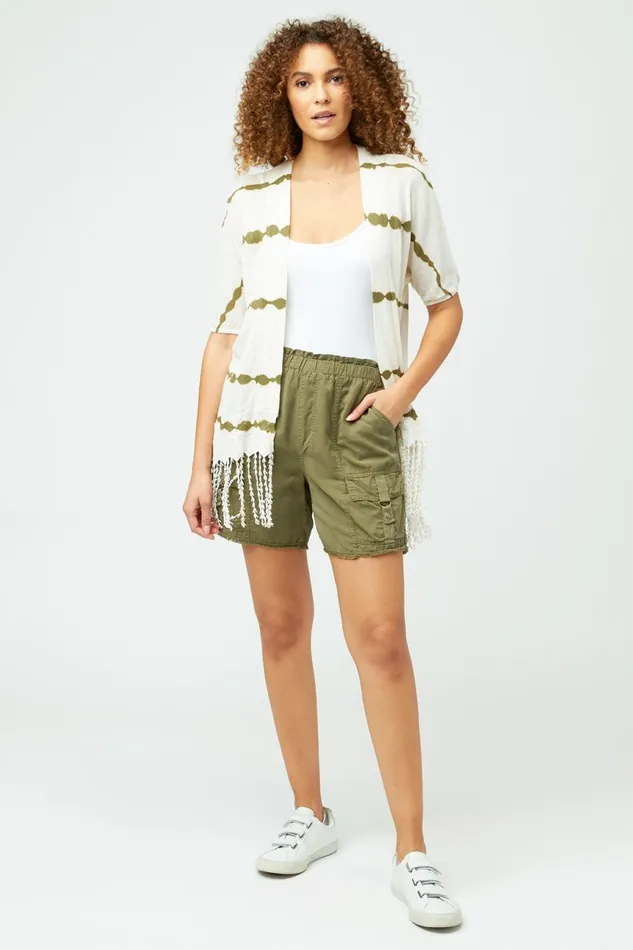 Clothing CoverUps XCVI Kumi Cardigan Carcanet Wash Olive