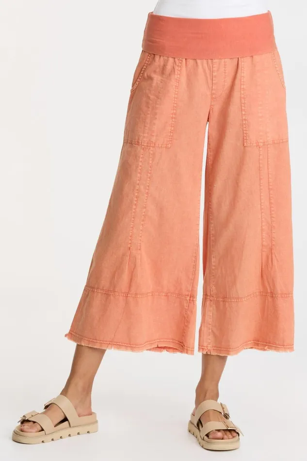 Clothing Crops XCVI Garni Crop Distress Wash Afterglow
