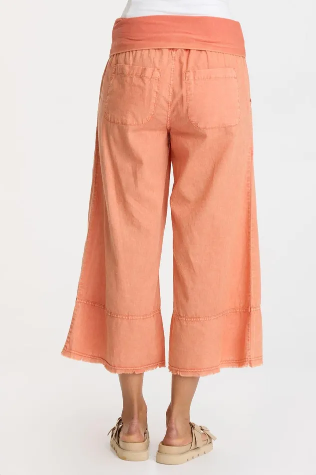 Clothing Crops XCVI Garni Crop Distress Wash Afterglow