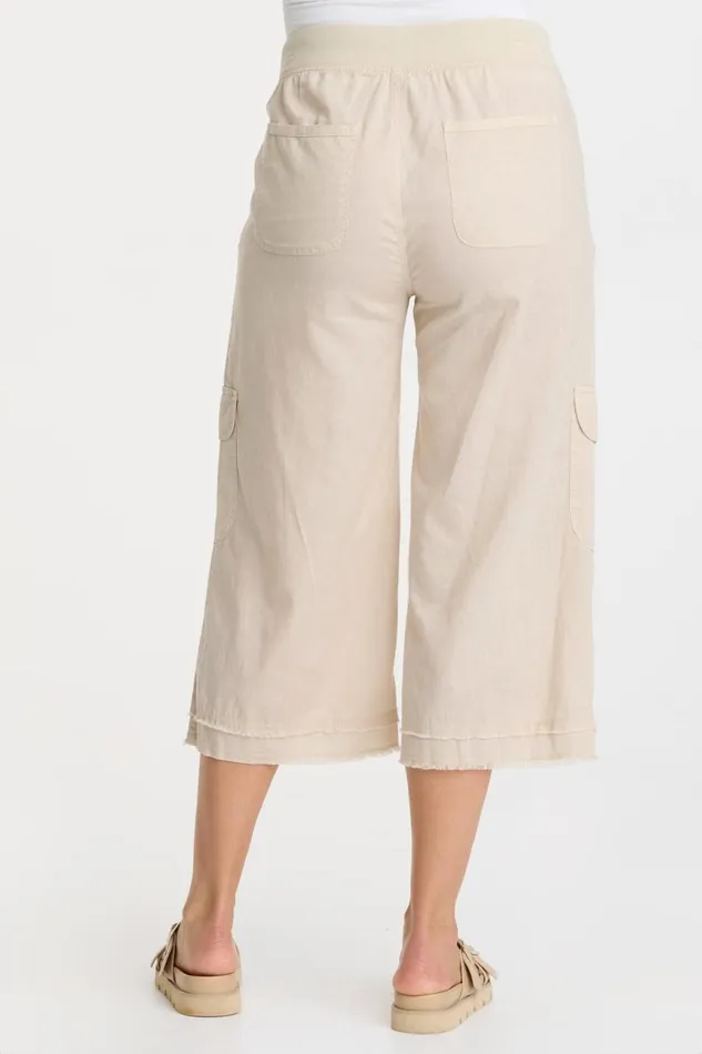Clothing Crops XCVI Linen Birk Gaucho Cremini