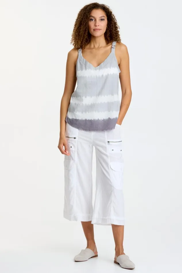 Clothing Crops XCVI Linen Birk Gaucho White