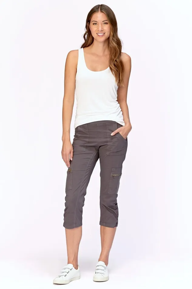 Clothing Crops XCVI Nadia Crop Charcoal
