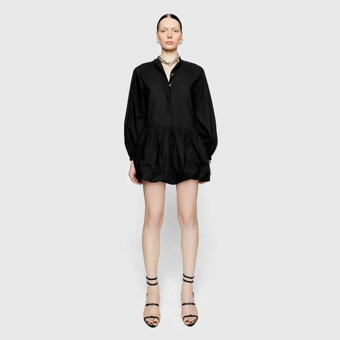 Clothing Dresses Rebecca Minkoff Chelsea Poplin Shirtdress True Black