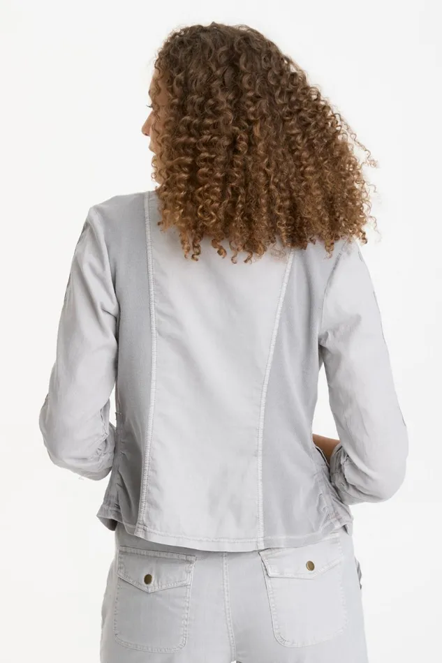 Clothing Jackets XCVI Linen Folksy Jacket Cotton Grey Pigment