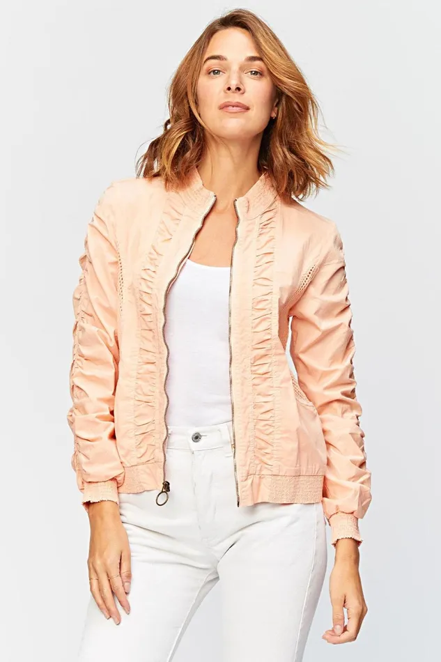 Clothing Jackets XCVI Orrick Bomber Cactus Flower