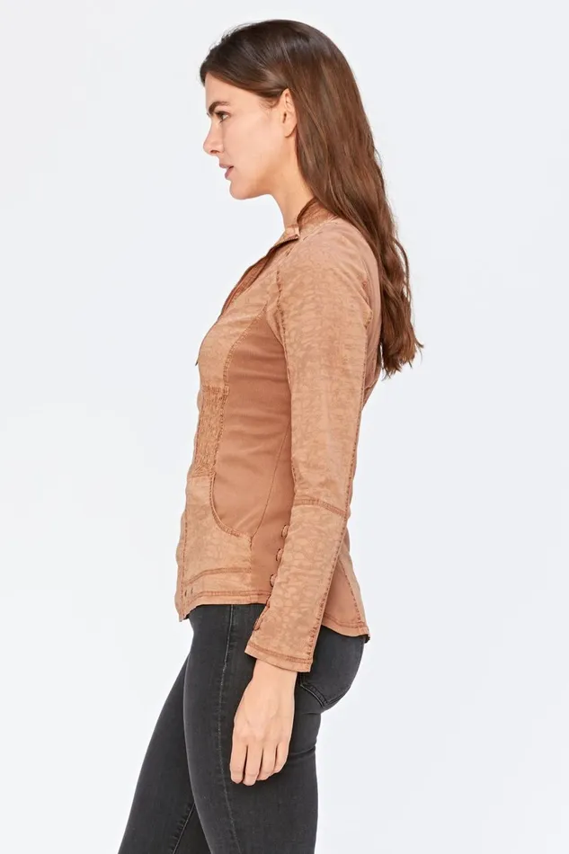 Clothing Jackets XCVI Printed Rodan Jacket Wheaten Pigment