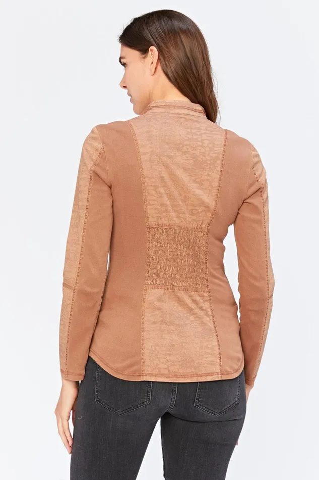 Clothing Jackets XCVI Printed Rodan Jacket Wheaten Pigment