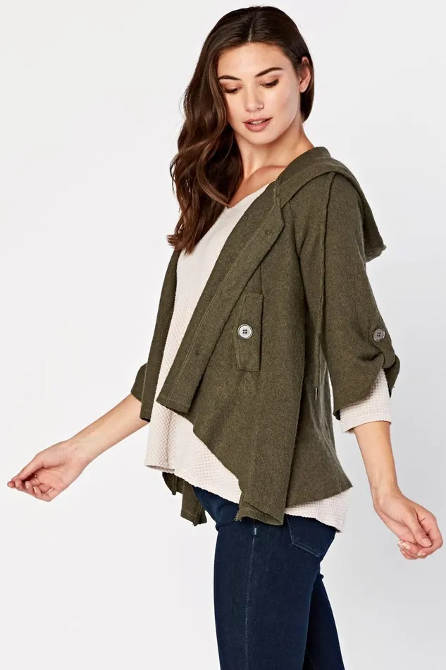 Clothing Jackets XCVI Sweeping Cape Jacket Olivander