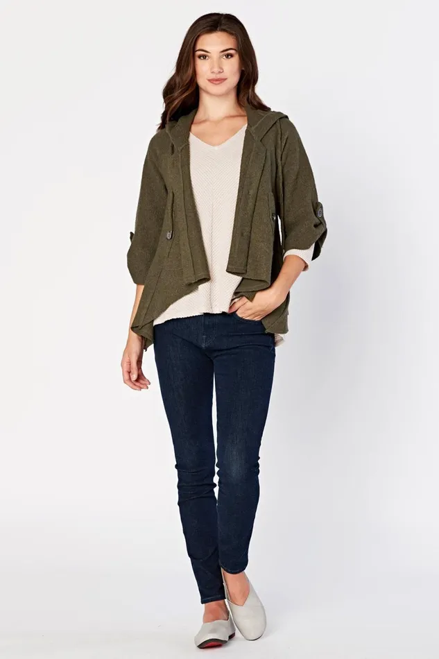 Clothing Jackets XCVI Sweeping Cape Jacket Olivander