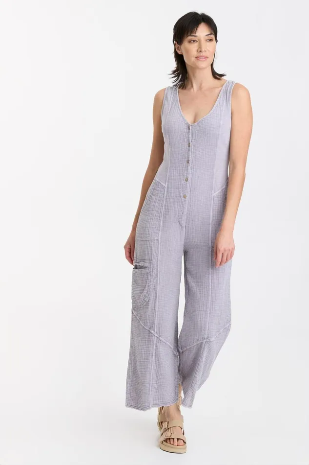Clothing Jumpsuits XCVI Devereaux Jumpsuit Distress Wash Duchess