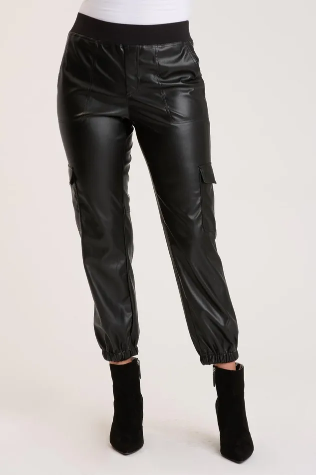 Clothing Pants XCVI Merrick Jogger Black Leatherette