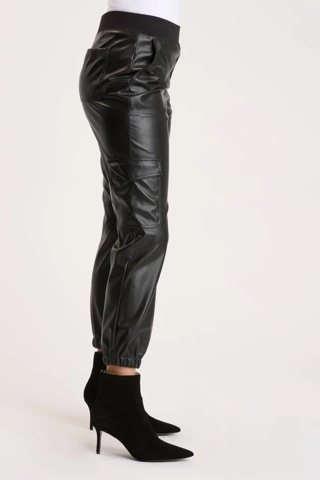 Clothing Pants XCVI Merrick Jogger Black Leatherette