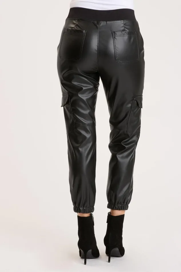 Clothing Pants XCVI Merrick Jogger Black Leatherette