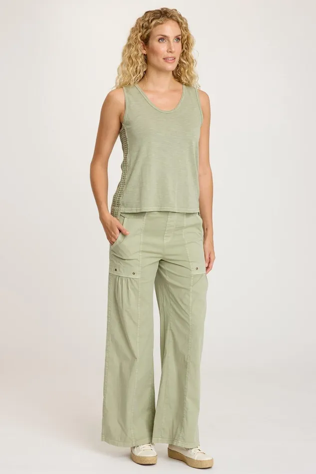 Clothing Pants XCVI Nisha Wide Leg Limescent Pigment