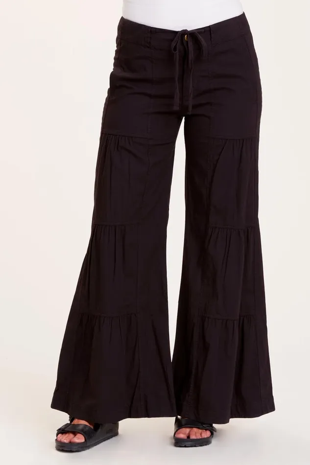 Clothing Pants XCVI Terraced Wide Leg Pant Black