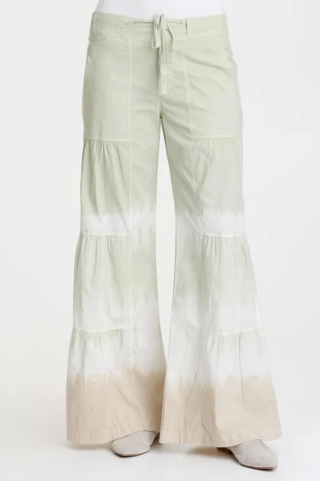 Clothing Pants XCVI Terraced Wide Leg Pant Caravel Wash Meadow