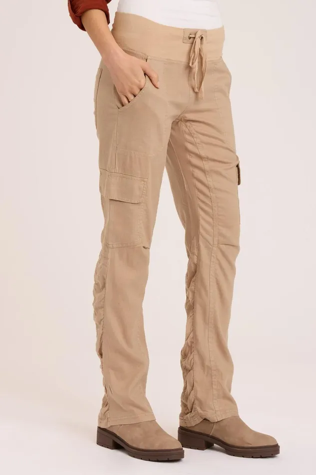 Clothing Pants XCVI Twill Scrunch Leg Cargo Burlap