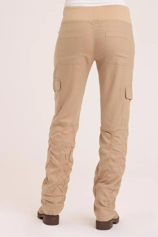 Clothing Pants XCVI Twill Scrunch Leg Cargo Burlap