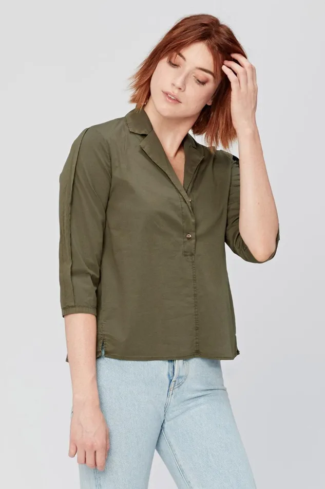 Clothing ShirtsBlouses XCVI Annie Hall Blouse Hemlock Pigment