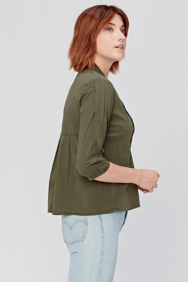 Clothing ShirtsBlouses XCVI Annie Hall Blouse Hemlock Pigment